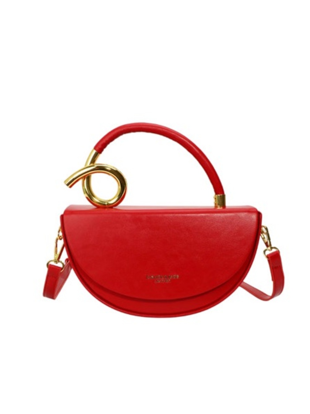 New Crescent Top-Handle Crossbody Bag with Gold Accent [ good quality]
